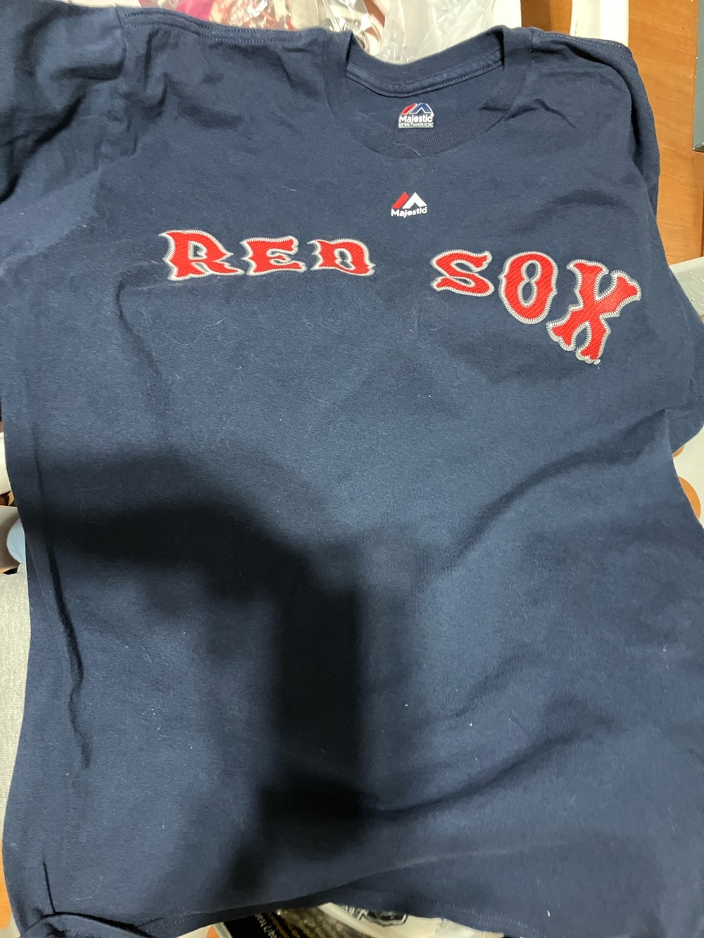 Majestic Navy Red Sox Graphic Tee